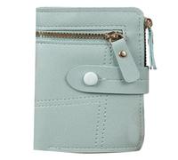 Gissroys Women's Wallet Simple Bi Fold Wallets PU Leather Wallet Thin Short Wallet Small Pockets Money Card Holder Bag Compact Bifold Clutch Purse, Green, Mass beauty