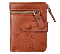 Gissroys Women's Wallet Simple Bi Fold Wallets PU Leather Wallet Thin Short Wallet Small Pockets Money Card Holder Bag Compact Bifold Clutch Purse, brown, Mass beauty