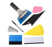 GISSVOGEEK Car Window Film Tinting Tools, Auto Vinyl Wrap Installation Kit, Precut/Auto Window Tint Kit, 8 in 1 Kit with Felt Squeegee&Felts, Window Tint Squeegee, Vinyl Squeegee, Utility Knife&Blades