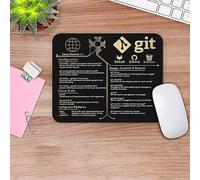 Git Cheat Sheet Mouse Pad for software engineers, hackers and programmers Desk Mat KMH