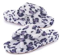 Git-up Ladies Memory Foam Slippers with Arch Support Adjustable Hook and Loop Open Toe Women Slippers Soft Bedroom House Indoor Outdoor Shoes UK4 Milky White