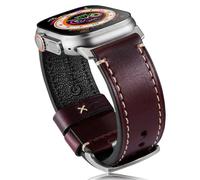 Gitalian Italian Leather Band Compatible with Apple Watch Band 49mm 46mm 45mm 44mm 42mm for Men, Genuine Leather Replacement Strap for iWatch Ultra2/1 Series 10 9 8 7 6 5 SE2, Retro Red