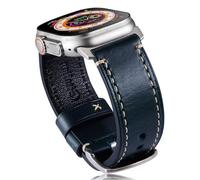 Gitalian Leather Band Compatible with Apple Watch Ultra3/2/1 Band 49mm 46mm 45mm 44mm 42mm for Men, Genuine Leather Replacement Strap for iWatch Series 10 9 8 7 6 5 SE2, Retro Blue