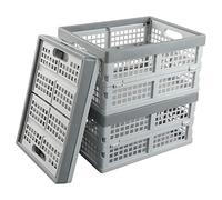 Gitany 3-pack 15 Liter Collapsible Storage Crates, Small Foldable Crate Baskets
