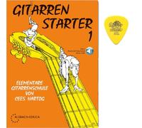 Gitarrenstarter Guitar Starter Volume 1 Guitar Training with CD for Beginners by Cees Hartog with Original Dunlop Plectrum