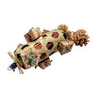 Gitekain Bird Toys - Wooden Foraging Chew Pet Supplies, Colorful Husk Parrot Toys, Mental Play Training, Interactive Enrichment for Indoor Finches, African Grey Cockatoos Cockatiels Conures, 7.5 Inch