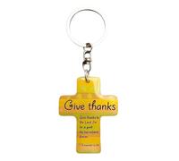 Gitekain Christian Key Chain | Wooden Christian Bible Verse Jesus Keychain | Inspirational Bag Charm for Women Men Prayer Church Baptism Birthday Party Easter Christmas School Graduation