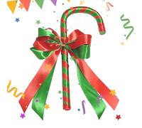 Gitekain Decorative Bowknot Cane - Holiday Costume Prop for Cosplay Party Outfits, Lightweight Cane with Candy Stripe Design, Dress Up Accessory for Christmas Women Girls Carnival Photoshoot Stage