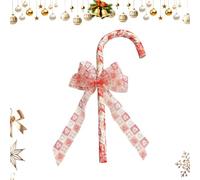 Gitekain Decorative Bowknot Cane - Holiday Costume Prop for Cosplay Party Outfits, Lightweight Cane with Candy Stripe Design, Dress Up Accessory for Christmas Women Girls Carnival Photoshoot Stage