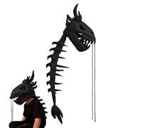 Gitekain Dinosaur Skeleton Costume | Breathable Slip on Cosplay Hat - Portable Plush Dinosaur Skeleton for Kids | Boys Girls for Party Carnival