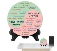 Gitekain Mental Health Emotions Chart, Wooden Feelings Wheel, Emotions Wheel With Stand, Feelings Identification Tool, Emotional Awareness Decoration, Comfortable Feel Tool, Mental Health Resource