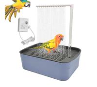Gitekain Parrot Automatic Bathtub, Indoor Fountain Bird Bath with Running Water, Convenient Quiet Pet Pool Bathing Toy for Friends Families Lovers, PP, 31.5x21.5x34cm
