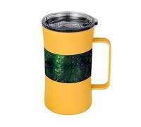 Gitekain Portable Coffee Cup with Handle - 600ml Spill-Resistant Insulated Tumbler, Designed for Hot and Cold Drinks, Convenient Lid and Grip for On-The-Go Hydration, Ideal for Office
