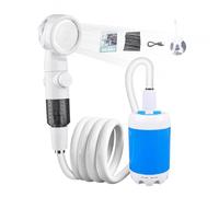 Gitekain Portable Outdoor Shower, Camping Electric Sprayer, Rechargeable Shower Head with Pump, Lightweight Water System for Car Washing, Tent, Garden, RV, Pet Bath, Beach, 4000 mah, White