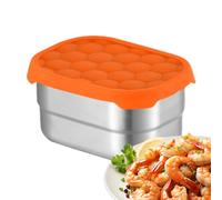 Gitekain Stainless Steel Snack Containers - Stainless Steel Leakproof Kitchen Utensils | Lunch Containers - for Camping Sea Beach Outdoor Travel Work Vacation Offices Long Drive