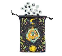 Gitekain Tarot Card Storage,Tarot Deck Velvet Holder Bag - Protective Wrap Organizer Divination Accessories for Dice Crystal Rune Trinket Enthusiasts Beginners Teens Adults Travel Party