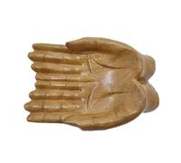 Gitekain Wooden Hand Shaped Bowl, Decorative Buddha Hand Crystal Holder, Offering Bowl for Stones, Keys, and Rock Display, Hand-Carved Wood, Sturdy Materials, Home Decoration