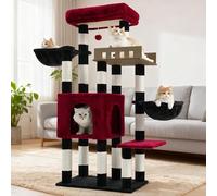 Gitelsnour Sturdy Cat Tree Tower for Large Cats, Big Wooden Perch, GCT023BR