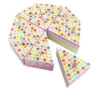 giteo bedding 32 Pcs Triangle Cake Boxes, Paper Favour Candy Boxes, Cardboard Gift Packaging Biscuit Cookies Dessert Containers for Party Weddings Birthdays and Festive Occasions (Polka Dots)