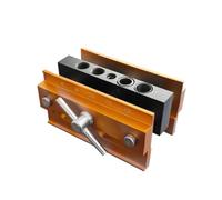 Gitohoni Adjustable Carpentry Drill Guide | Compact Block Like Construction, Aluminum Alloy, Pocket Hole Jig, for Furniture Making, Joinery, Carpenters, Gold