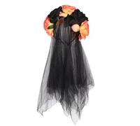 Gitohoni Black Gothic Costume Headpiece | Dramatic, Rose Headband, Lightweight, Hair Hoop, for Photo Shoots, Black Yellow