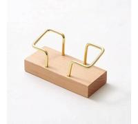 Gitohoni Business Card Holder Wooden Stand Organizer Display Rack Desktop Tray with Open End Design for Easy Access Suitable for Office Desk Reception Counter, Beechwood T-Shape