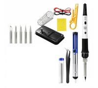 Gitohoni Electric Soldering Iron Portable Adjustable Temperature Soldering Iron Multifunctional Joining Tool for Hobbyists, DIY Enthusiasts, White