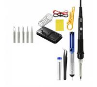 Gitohoni Electric Soldering Iron Portable Adjustable Temperature Soldering Iron Multifunctional Joining Tool for Hobbyists, DIY Enthusiasts, Black