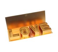 Gitohoni Empty Gift Box with The Letter "Love" - Sturdy Cardboard - Decorative Refillable Box for Flowers and Small Gifts - Creative Packaging for, Gold