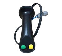Gitohoni Excavator Joystick Handle Replacement Control Lever Component Button Made of PP Material for Machine, Maintenance, Yellow Green Button