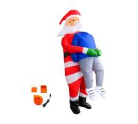 Gitohoni Inflatable Santa Costume with Air Pump for Adults Full Body Christmas Outfit Heights Funny Holiday Character Dress with Covered