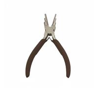 Gitohoni Jewelry Pliers Precision Wire Hand Tool Round Nose Pliers Steel Construction Zinc Coated Lightweight Suitable for DIY Crafting Repair Home Workshop, Coffee Color Small Six-Step Pliers