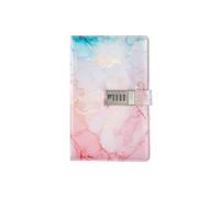 Gitohoni Lockable Diary Planner with Combination Lock Hardcover Faux Leather Closure and Stitched Edges suitable for school office travel creative writing, UV-Password Notebook-Pink