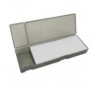 Gitohoni Paint Mixing Tray Wet Palette With Side Compartment Organizer Control Decal Clear Observation Lid lightweight sponge, Dual-compartment Moisturizing/Mixing Box Black