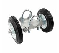 Gitohoni Roller Gate Support Double Wheel Bracket Steel Structure with Rubber Wheels for Travel Adjustable U Suitable for Property Gates Pasture Entries Driveway approaches , 8in