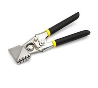 Gitohoni Sheet-Metal Trim and Bending Plier Textured Grip Hand-Operated Sheet Metal Bending Plier Versatile Hand Seamer for DIY Metalworkers, Workshops, Black, Straight