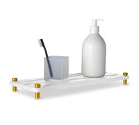 Gitohoni Stone Drying Tray for Bathroom Counter - Instant Dry Kitchen Sink Caddy Water Absorbing Diatomite Earth Bath Organizer, Storage Mat for Dish Soap Bottle Makeup(White)