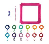 Gitohoni Weaving Loom Kit Toys DIY Knitting Crochet Portable Crafts Gifts Potholder Loops Making Kits Sewing Craft for Adults Children, 12 Colors