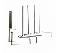 Gitohoni Wire Winding Rod Jewelry Making Tool With Interchangeable Mandrels Manual Coiling Jig Table Clamp Wire Former Stainless Steel And Iron Build suitable for metal studios bench crafting