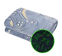 Gitrat Glow in The Dark Blanket Game Controller Throw Blanket, Toys for Kids Boyfriend, Boys Teen Soft Cozy Gaming Blanket Gamer Gifts Game Decor Blankets for Home Bedroom 80"x60"