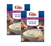 Gits Basmati Rice Kheer Dessert Mix 100g - A Traditional Popular Indian Dessert Made From Milk And Rice - Garnished With Almond Pistachios And Raisins Flavoured With Saffron And Cardamon (Pack of 2)