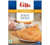 Gits Dosa | Idli | Upma | Vada | Medu Vada | Uttappam | Dokla | Sambhar | Packora | Handvo | Snacks | Ready Mix (Pack of 5, Gits Rava Dosa Mix 200g)