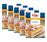 Gits Dosa Instant Breakfast Mix 200g - Makes A Traditional Indian Crispy Brown Dosa Savory Snack - A South Indian Snack Made Of Fermented Rice (Pack of 5)