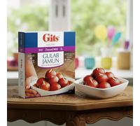 GITS Gulab Jamun Dessert Mix, Indian Sweet Preparation, 100% Vegetarian, No Artificial Flavours or Colours, Makes 40 Gulab Jamuns, 200g