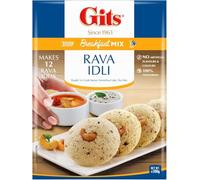 Gits Indian Breakfast & Snack 13 Varity, Instant Mixes Pack | Includes Khaman Dhokla, Rava Dosa, Idli, Medu Vada, Upma, Pakora, Dahi Vada & More |100% Vegetarian (Pack of 1, Rava Idli)