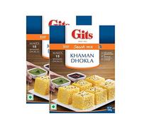 Gits Khaman Dhokla Instant Snack Mix 180g - A Traditional Indian Savory Snack - Popular Traditional Gujarati Snack - Makes 18 Khaman Dhokla (Pack of 2)