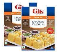 Gits Khaman Dhokla Instant Snack Mix 500g - A Traditional Indian Savory Snack - Popular Traditional Gujarati Snack - Makes 60 Khaman Dhokla (Pack of 2)