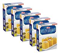 Gits Nylon Khaman Instant Snack Mix 500g - A Traditional Indian Savory Snack - Popular Traditional Gujarati Snack - Makes 60 Khaman Dhoklas (Pack of 5)