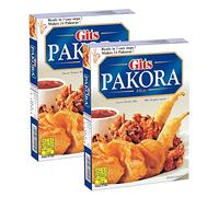 Gits Pakora Snack Mix 200g - Mildly Spiced Dumplings Made Of Chickpea Flour - A Traditional Indian Savory Snack Makes 60 Pakoras (Pack of 2)