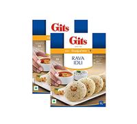 Gits Rava Idli Instant Breakfast Mix 500g - A Traditional Indian Crispy Brown Rava idli Savory Snack - A Traditional South Indian Snack Made Of semolina (Pack of 2)